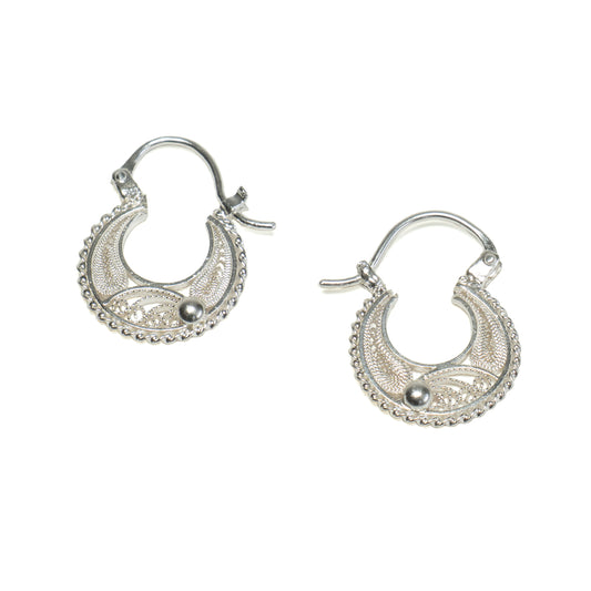 Delicate Bead Hoop Earrings