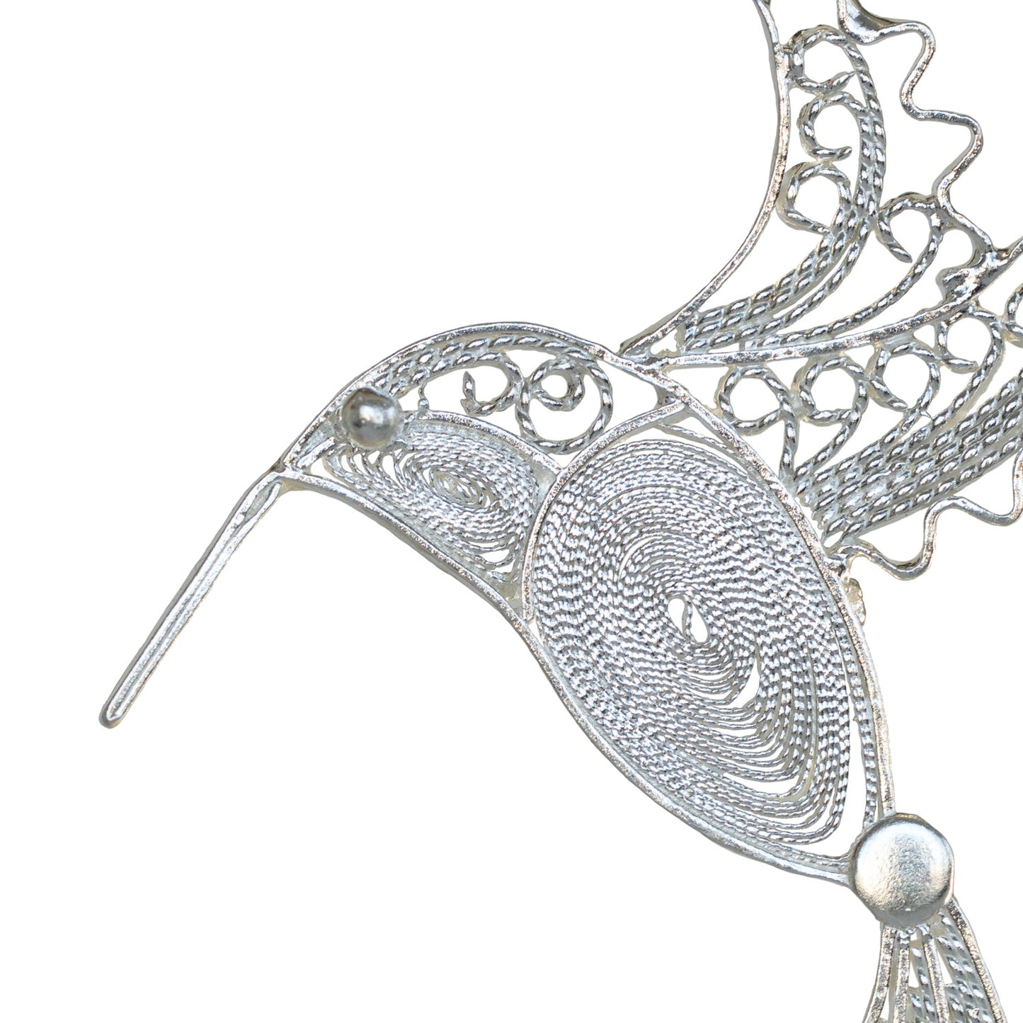 Graceful Hummingbird Filigree Necklace