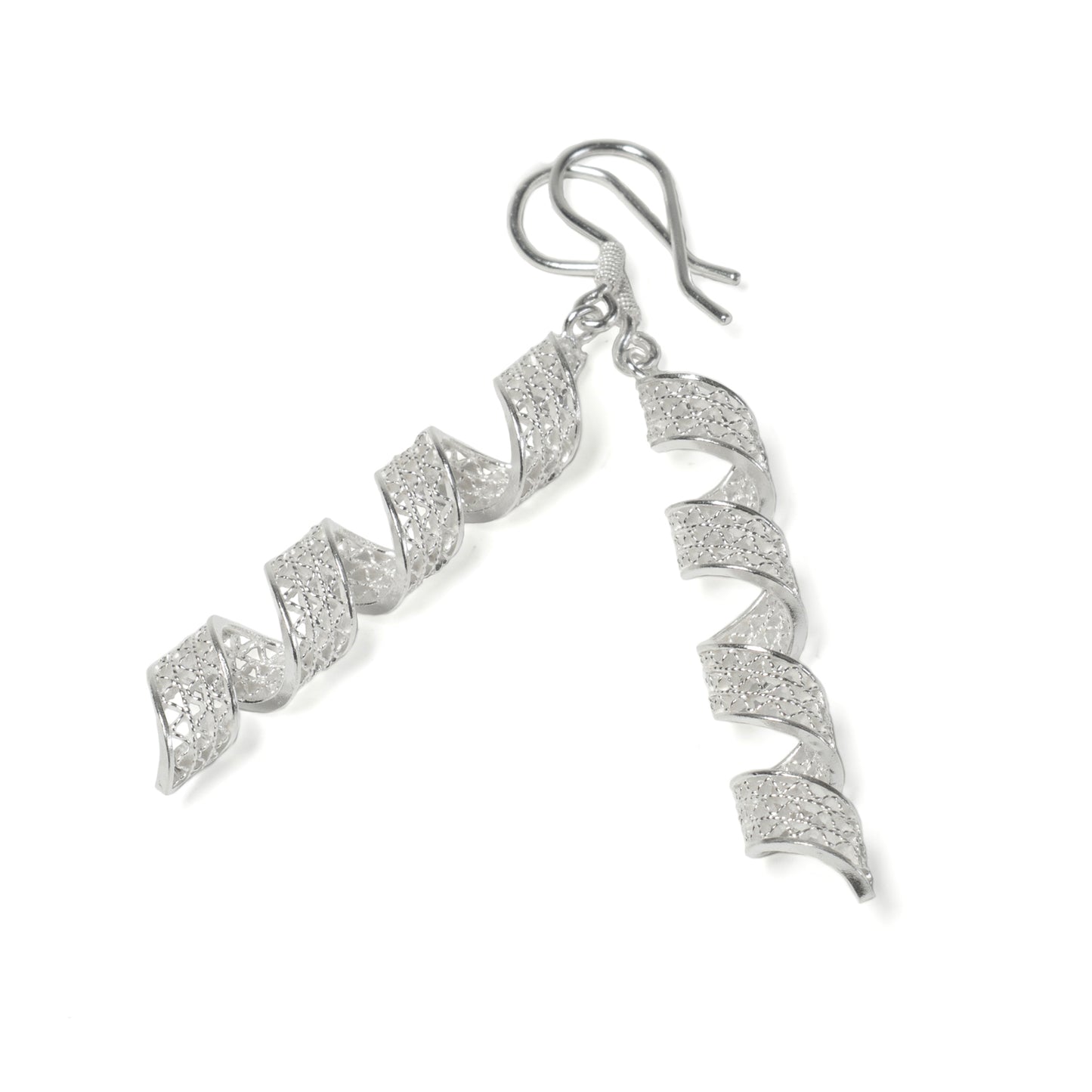 Modern Helix Filigree Earrings