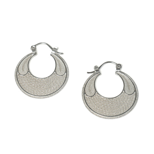 Woven Basket Hoop Earrings