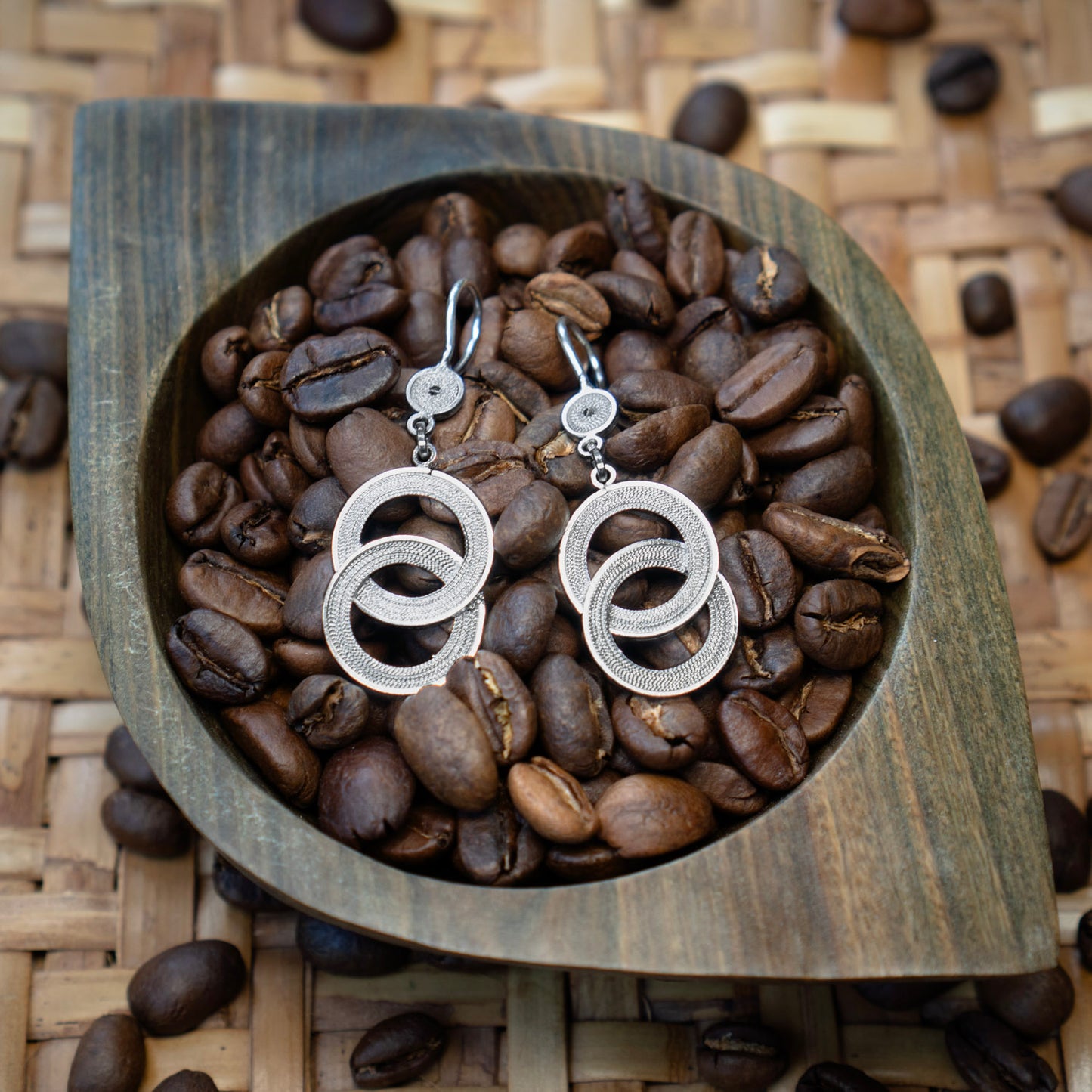 Linked Circles Filigree Drops