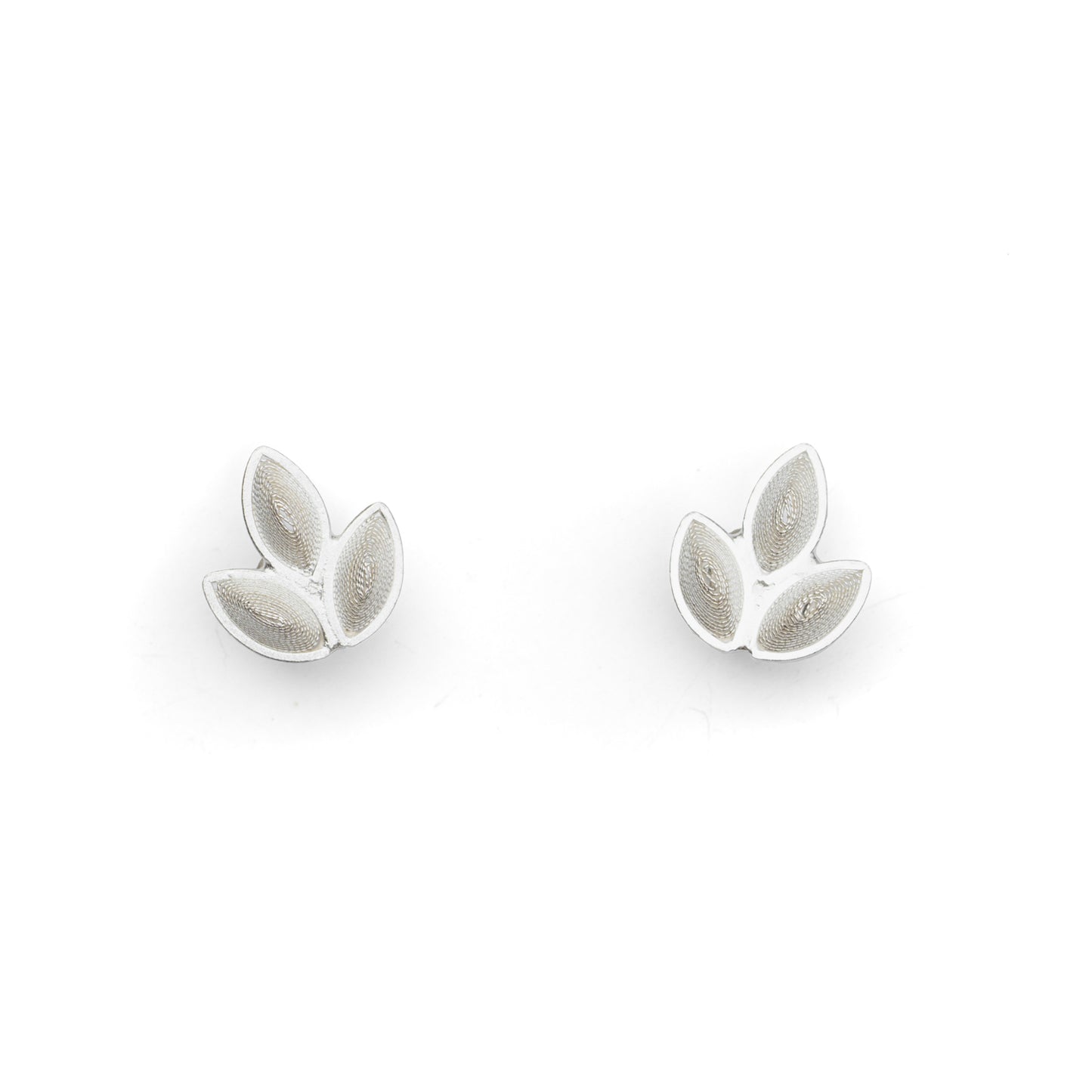 Sterling Silver Sassafras Leaf Earrings