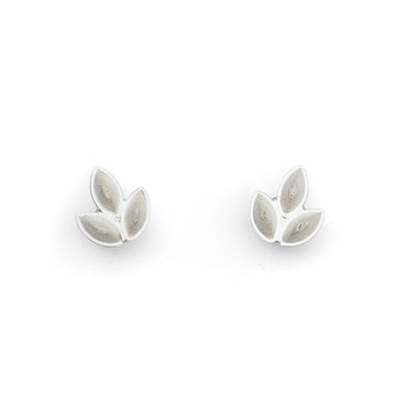 Sterling Silver Sassafras Leaf Earrings