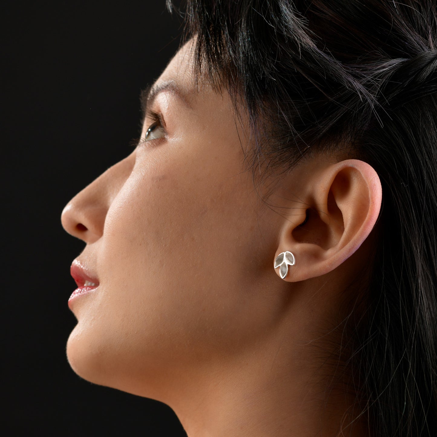 Sterling Silver Sassafras Leaf Earrings