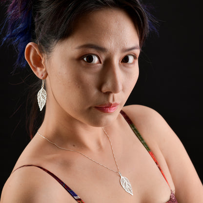 Silver Leaf Filigree Necklace