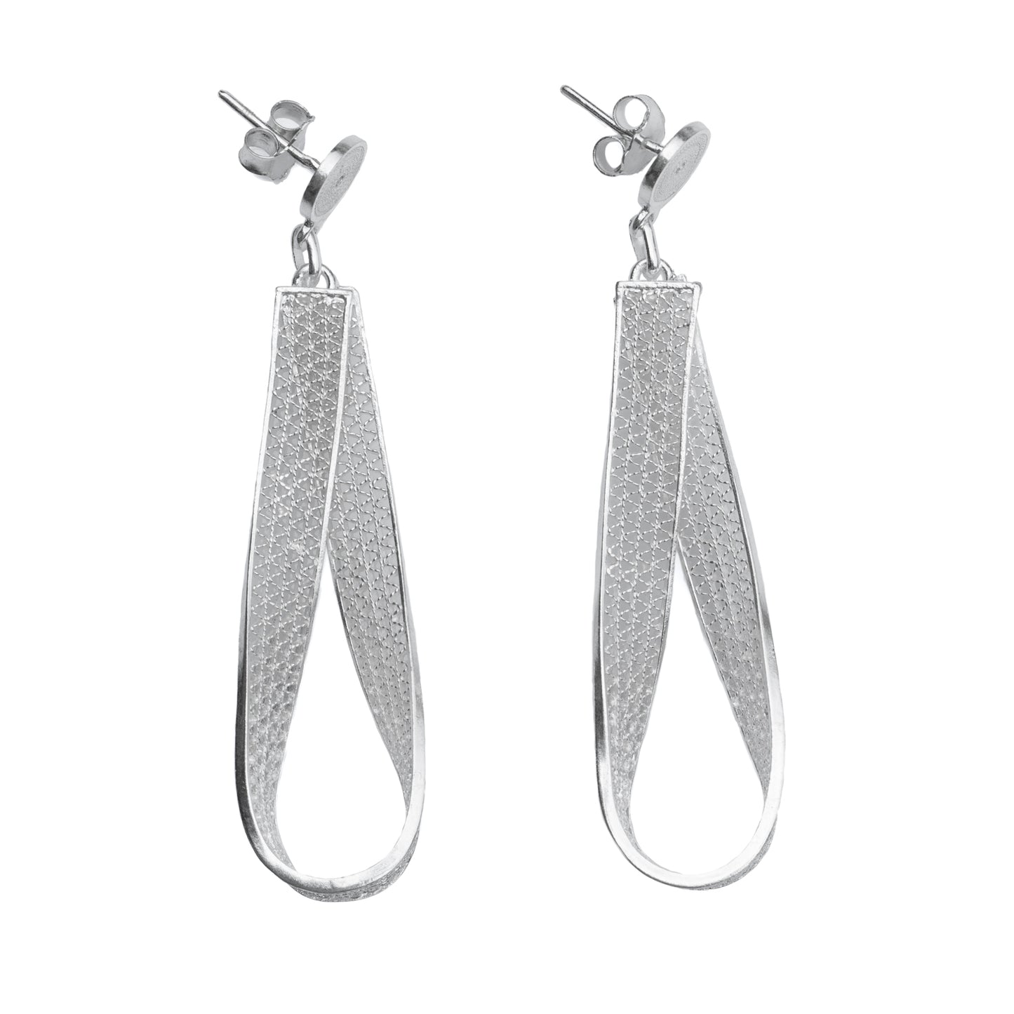 Flowing Ribbon Filigree Earrings