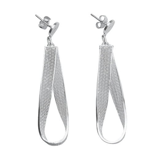 Flowing Ribbon Filigree Earrings