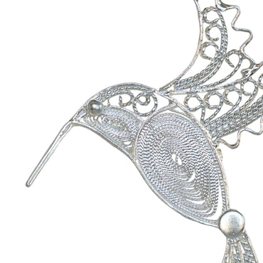 Graceful Hummingbird Filigree Necklace