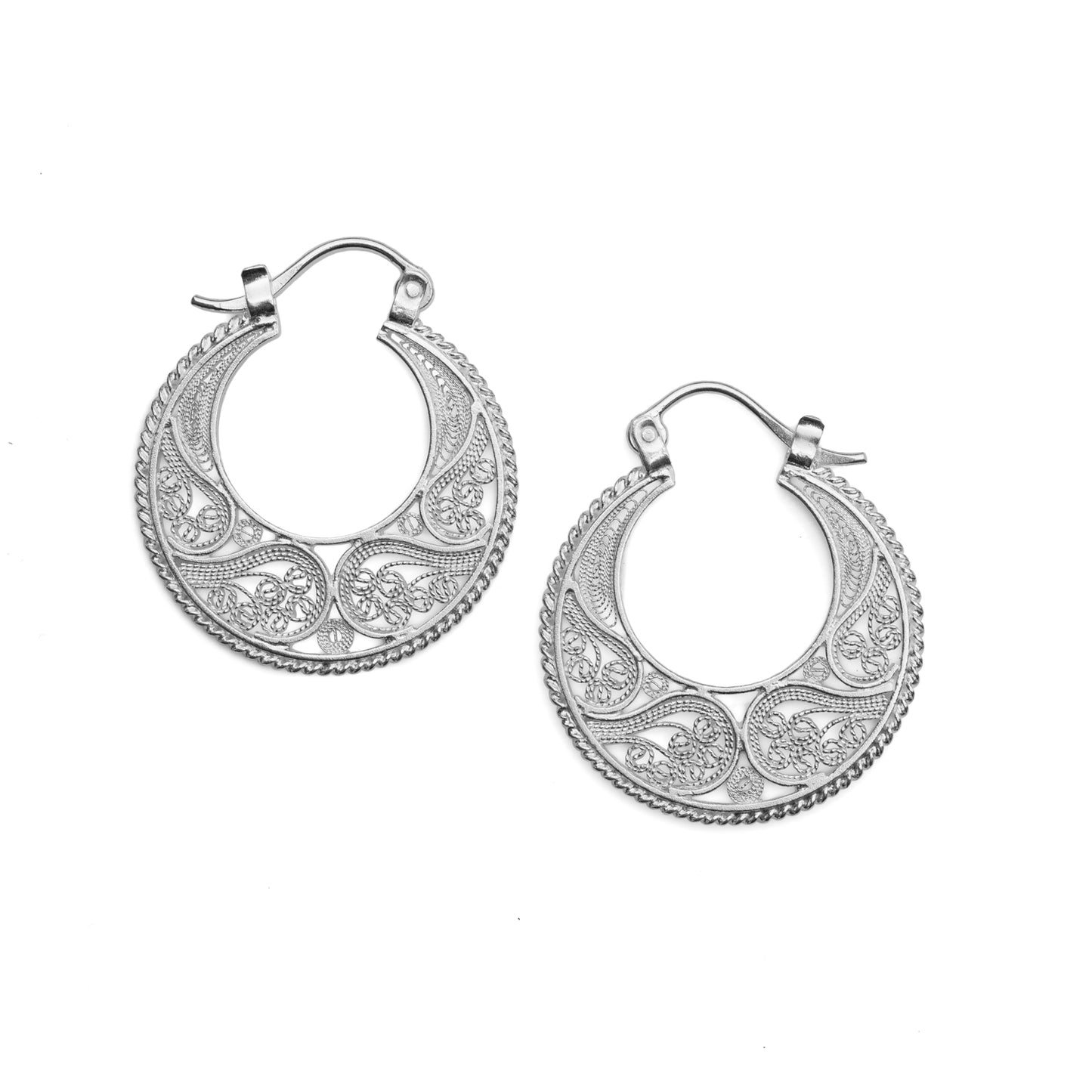 Elegant Paisley Statement Hoops