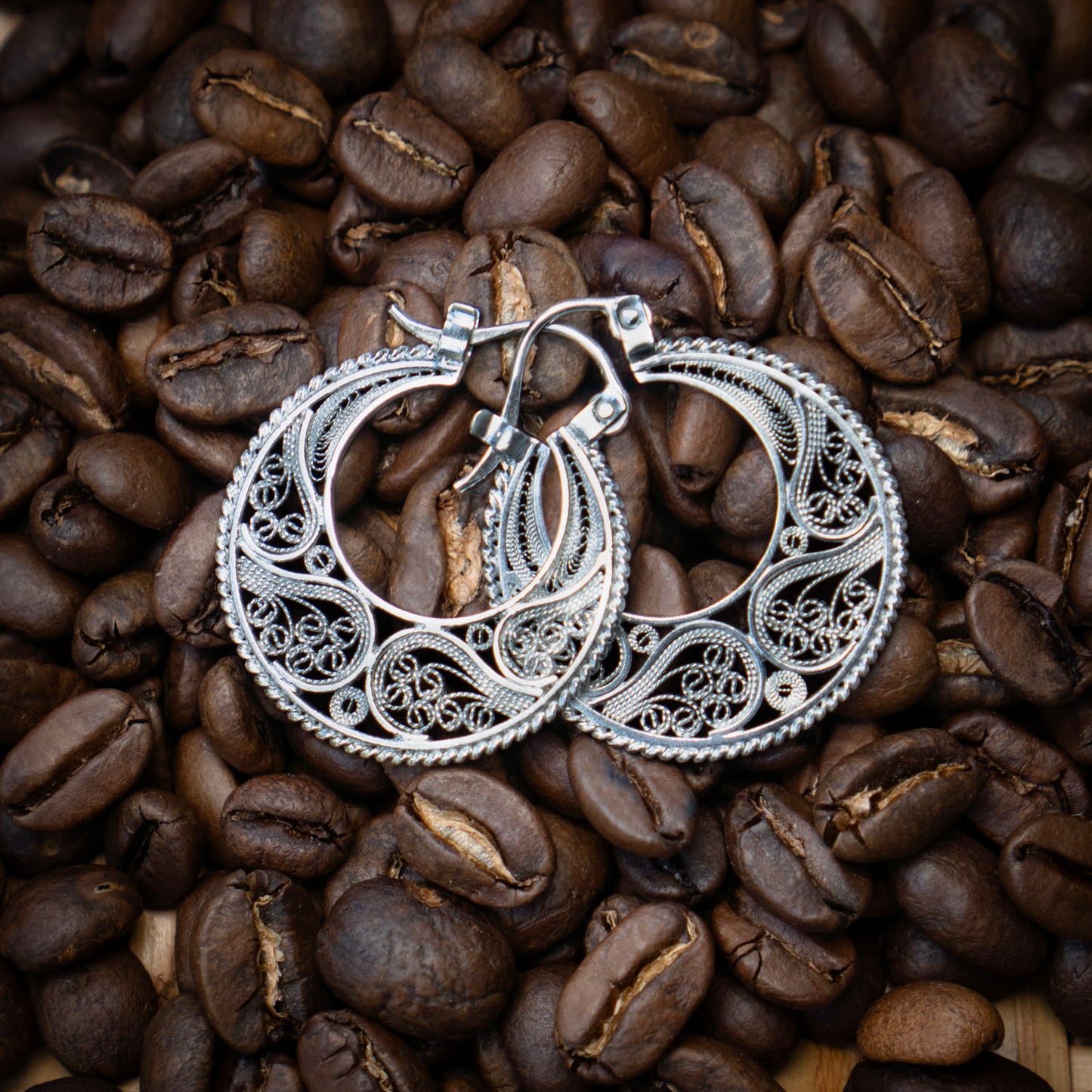 Elegant Paisley Statement Hoops