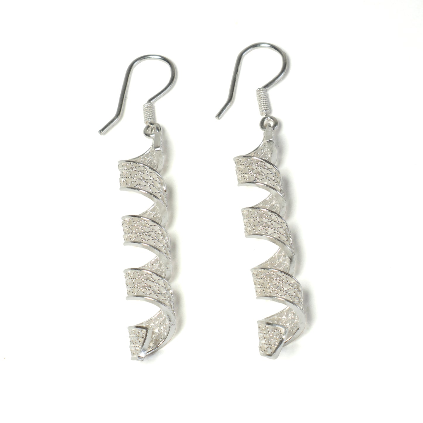 Modern Helix Filigree Earrings