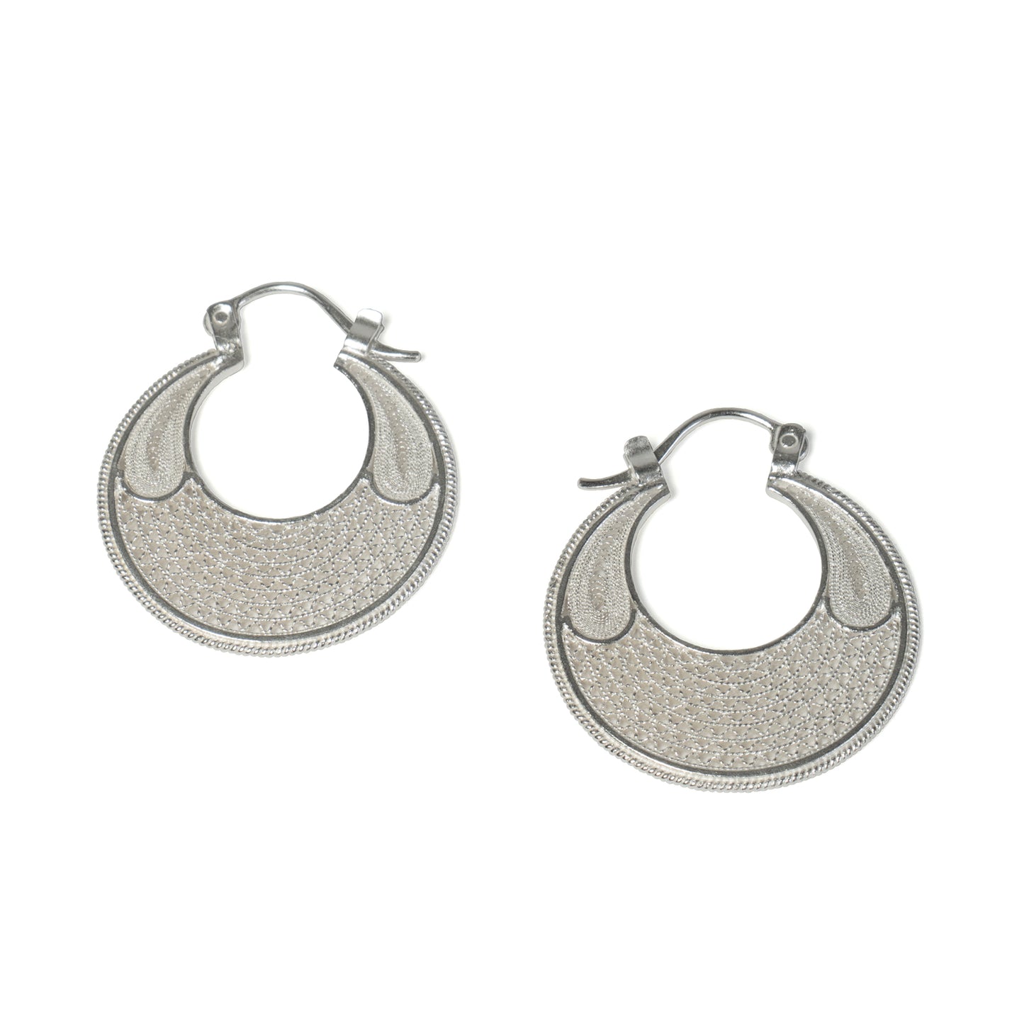 Woven Basket Hoop Earrings